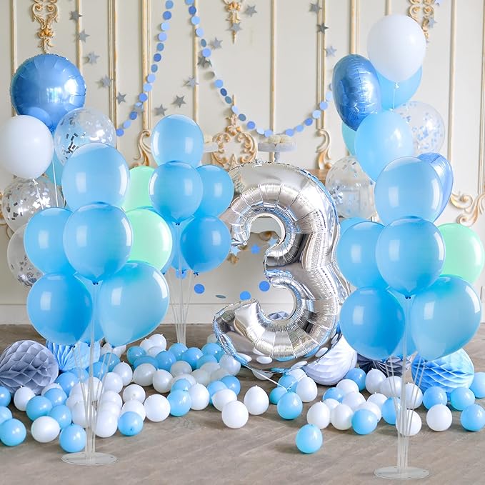 10 Sets Balloon Stand Kits, Balloon Sticks Holders with Base for Table Graduation Birthday Baby Shower Gender Reveal Party Decorations