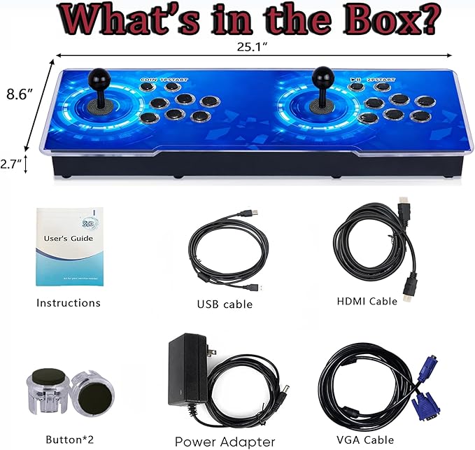RegiisJoy 32000 Pandora Box 78S Retro Arcade Gaming Console, 4 Player 3D Magical Modified Game, Search Save Delete Cheat Function, Favorite List, One-Button Combo, 128G TF, 12 Grid Classification