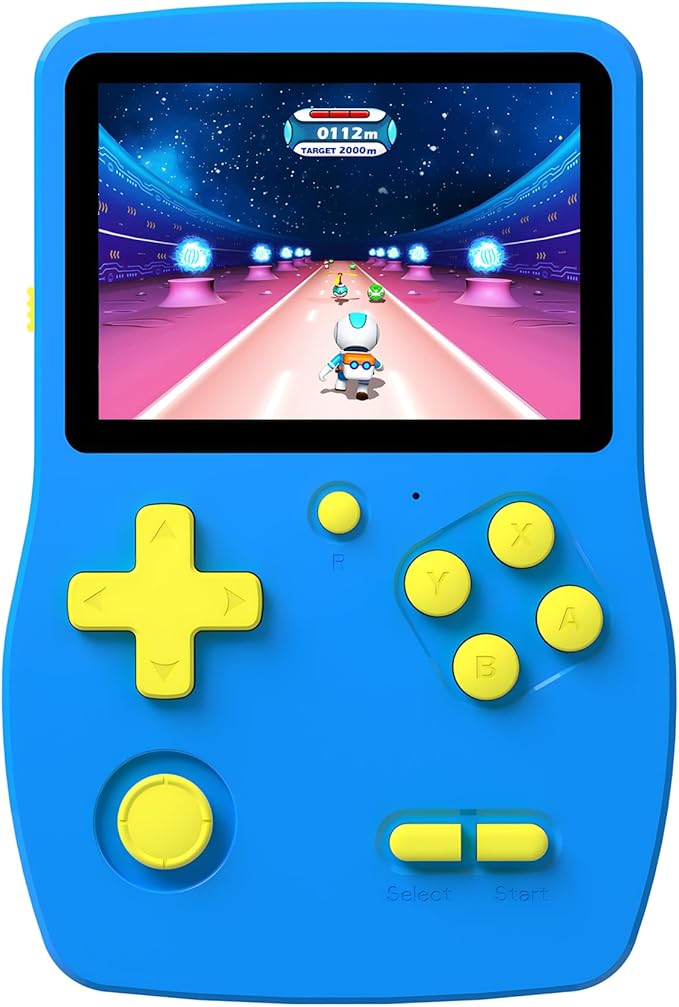 32 Bit Handheld Game for Kids Preloaded 139 Retro Video Games, 3.0'' IPS Screen and Rechargeable Battery Portable Gaming System, Mini Travel Electronic Toy Gifts for Boys Girls (Blue)