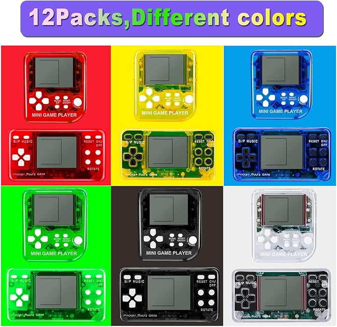 APZ 12 PCS Video Game Party Favors for Kids,Arcade Video Game Keychain Idea Gift for Video Game Party Birthday Supplies