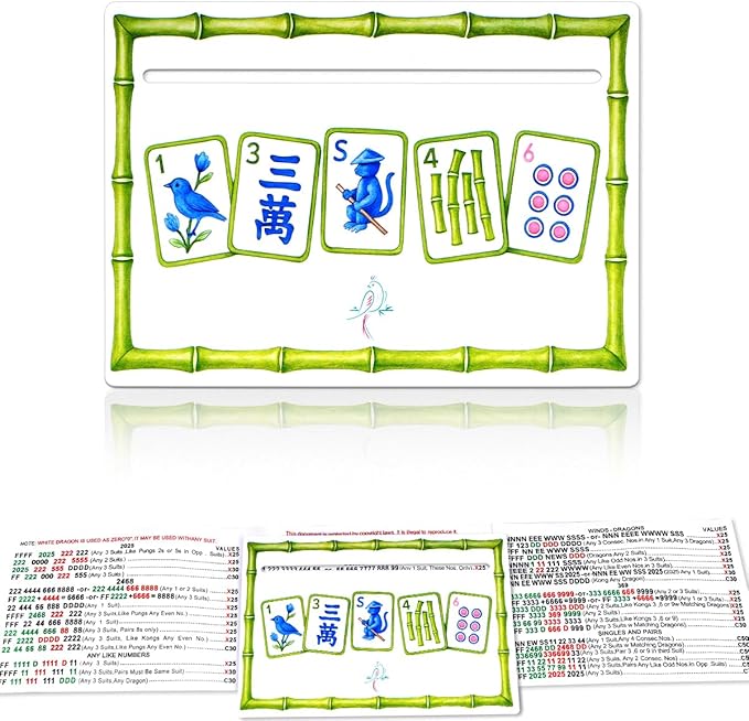 Adkoat® 4PCS Large Mahjong Line Finder - Mah Jongg Card Reader Guided Overlays Tracker - ADHD Dyslexia Aid Tool - Marker Reading Ruler - Warterproof & Portable Mah Jongg Accessories and Gifts