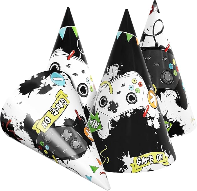 WERNNSAI Birthday Party Hats - 12 Pcs Birthday Party Supplies Cone Hat Headbands Colorful Paper Party Hats for Kids