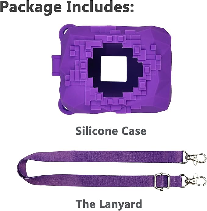 JCHPINE Silicone Cover Case for Bitzee Magicals Interactive Digital Pet and Case, Protective Skin Sleeve for Bitzee Magicals Virtual Electronic Pets Accessories (Purple)