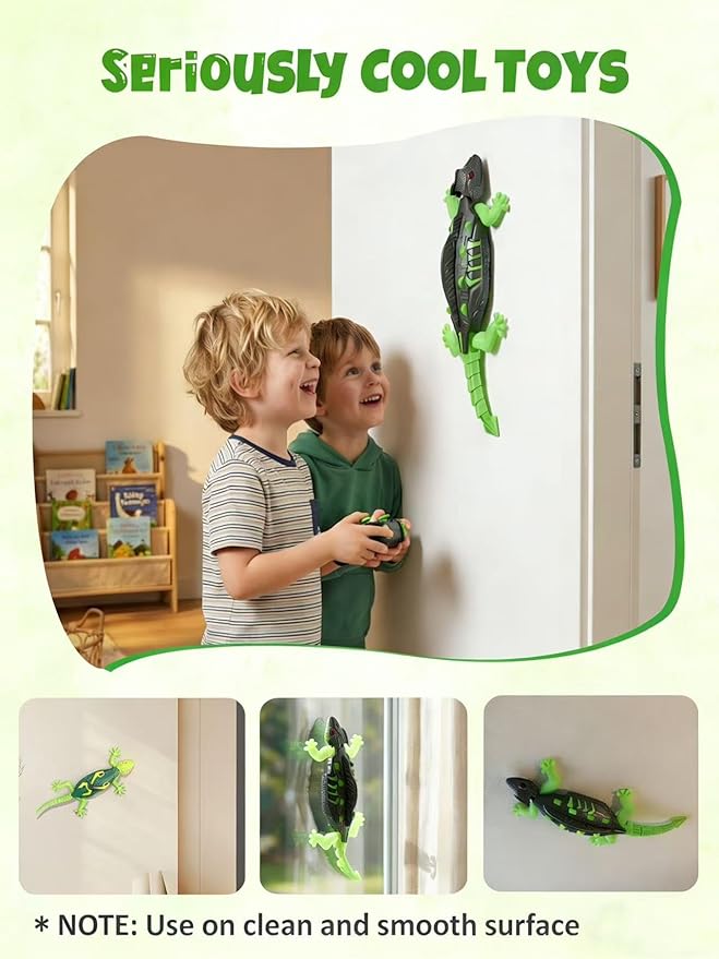 Wall Climbing Lizard,Floor Ceiling Crawling Electric Lizard Car Toy,Cool Kids Toys,Christmas Birthday Gifts for 4 5 6 7 8 9 10+ Year Old Boys Girls Teens，Wall Crawler Robot Gecko Remote Control