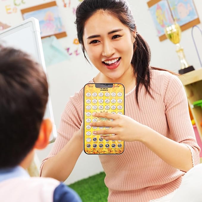 Alasum Arabic Learning Tablet for Kids Early Childhood Education Toy with Interactive Touchpad Plastic Educational Learning Machine Yellow