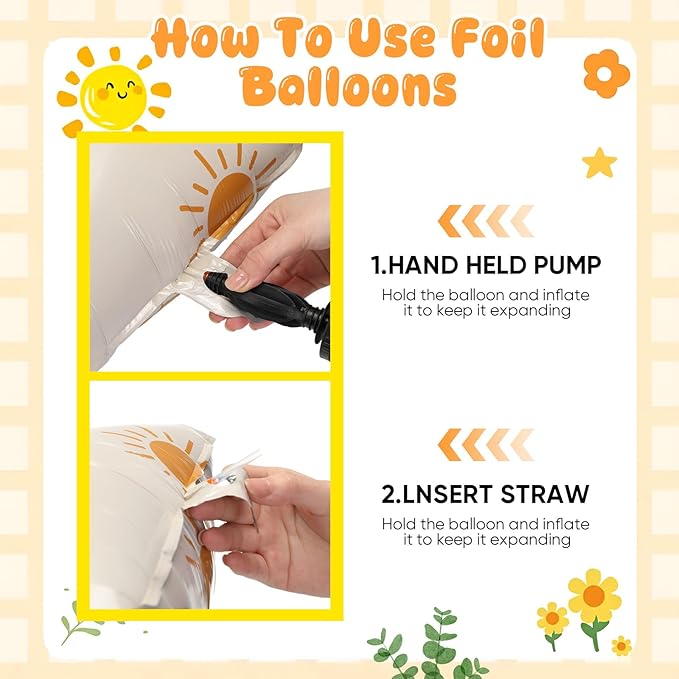 Jenaai Sun Number 1 Balloon First Trip Around the Sun Decorations, 1st Boho Here Comes the Son Baby Shower Balloon Decor for First Birthday Anniversary Celebrations Sunny Party Decorations