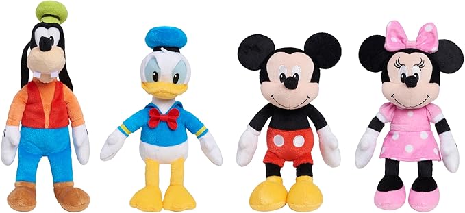 Disney Junior Mickey Mouse Bean Plush Minnie Mouse Stuffed Animal, Kids Toys for Ages 2 Up by Just Play