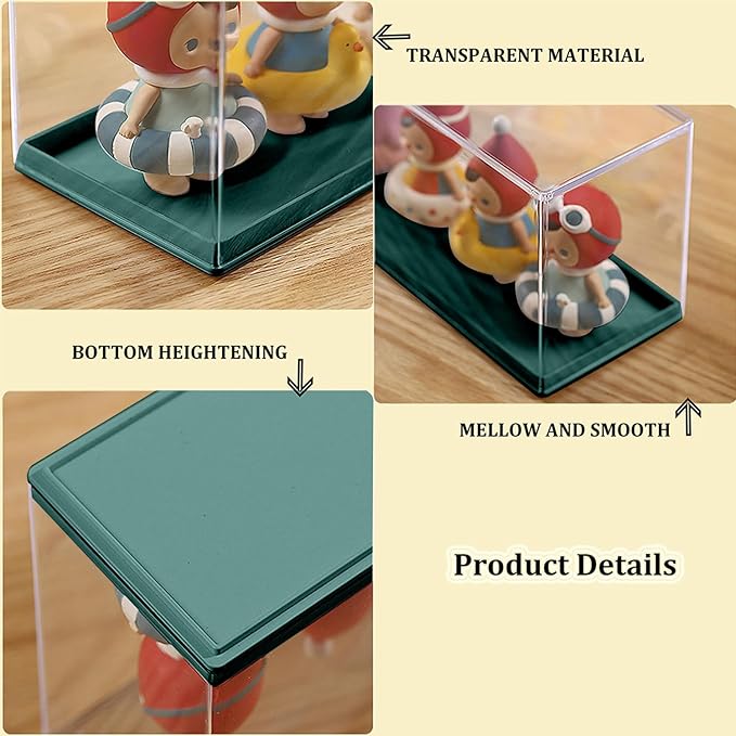 Clear Acrylic Display Case for Mini Pop Figures,Desktop Storage Cabinet Organizer for Doll Toy Collectibles, Action Figures, Mini Figurines Dustproof Protection