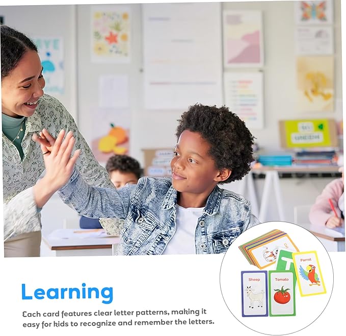 Vaguelly Flash Cards for Early Education with English Alphabet Numbers and Shapes Safe Learning Cards for Boys and Ages Enhancing Language and Cognitive Skills