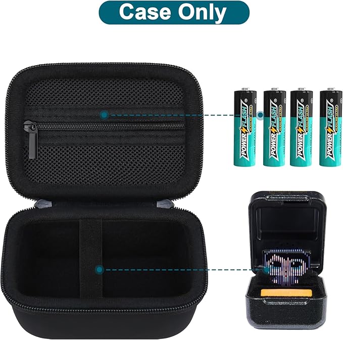 Canboc Hard Carrying Case for Wizarding World Harry Potter Bitzee Interactive Toy Digital Pet, Bitzee Disney/Bitzee Magicals Virtual Electronic Pets Kids Toys Storage Bag, Black (Case Only)