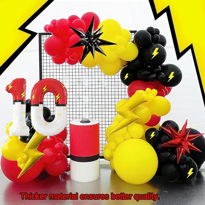 40 Inch Red White Cartoon Theme Number Balloons Large Birthday Party Number Balloons Cartoon Animation for Kids Birthday Party Decoration Supplies (Number 0)