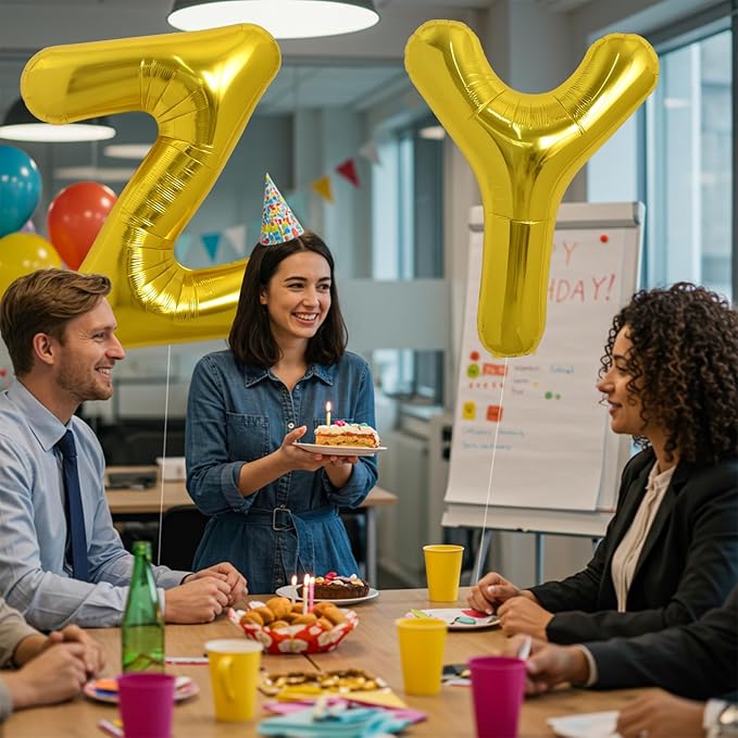 TONIFUL 40 Inch Large Gold Letter Y Helium Balloons,Foil Mylar Big Balloons for Birthday Party Anniversary Supplies Decorations