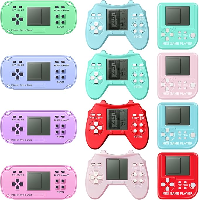12Pcs Video Game Birthday Party Favors for Kids, Video Game Console Keychain for Boys Girls Birthday Supplies Classroom Prizes