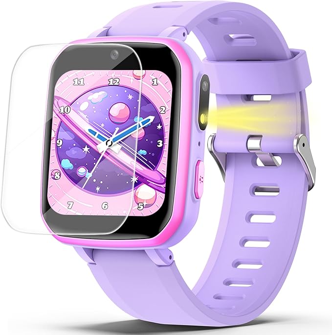 zicor Kids Game Watch Gift with 26 Puzzle Games, Dual Camera, Music Player, Pedometer, Video Recorder, Flashlight, Alarm Clock,Educational Toy for Boys Girls Age 4-12 Years Old,Birthday