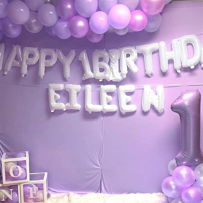 40 Inch Light Purple Number 1 Balloon for 1st Birthday Decoration, Large Pastel Purple Mylar Foil Number Balloons 0-9 for Girls, Lavender One Helium Balloons for Women 1st Anniversary Party Supplies