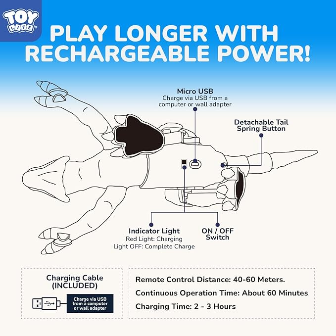 STEAM Life Remote Control Dinosaur Toy, RC T-Rex with Lights, Sounds & Mist Spray, Walking Robot Dinosaur Toys for Boys Age 4-7, Rechargeable Large Dinosaurs Toy Gift