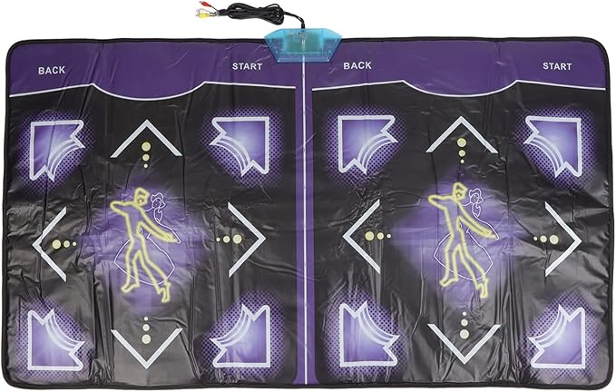 Dance Mat, Double Dancing Pad with Handle, Includes 100 Dance Songs, 60 Games, with a 512MB Memory Card, for Children and Adults for Home Use
