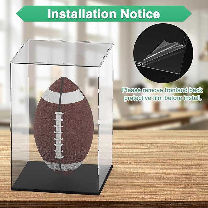Clear Acrylic Display Case, 8 x 8 x 12 Inch Assemble Clear Acrylic Display Box Dustproof for Action Figures/Model/Statues/Collectibles/Doll/Toys/Home Storage