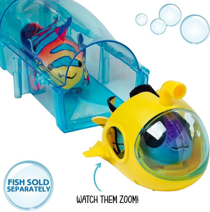 John Adams Zhu Zhu Pets | Zhu Zhu Aquarium Submarine Playset (Fish Sold Separately) | Electronic Pets | Ages 4+, Blue