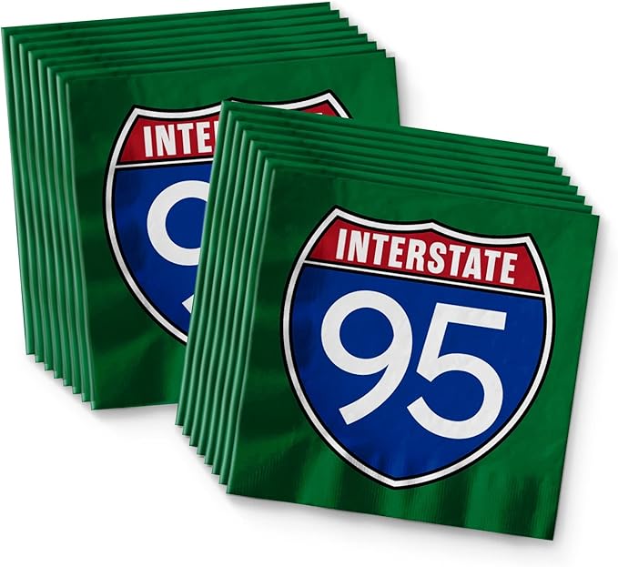 Semi Truck (Tractor Trailer) Birthday Party Supplies Set Plates Napkins Cups Tableware Kit for 16