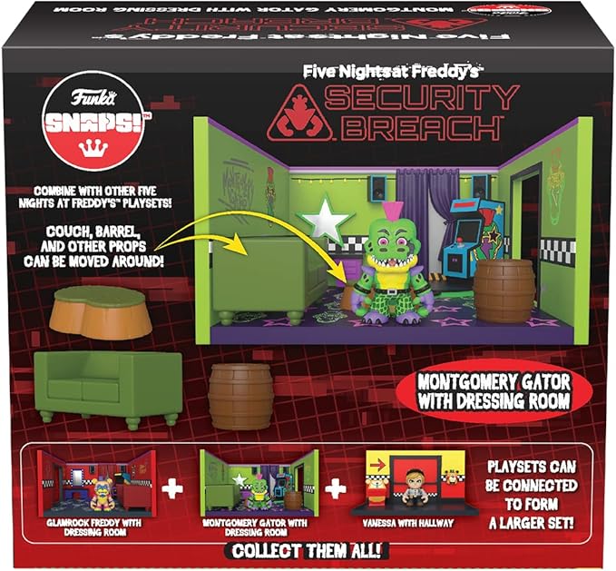 Funko Five Nights at Freddy's (FNAF) Snap: Montgomery Gator with Dressing Room - Collectable Vinyl Figure - Gift Idea - Official Merchandise - for Kids & Adults