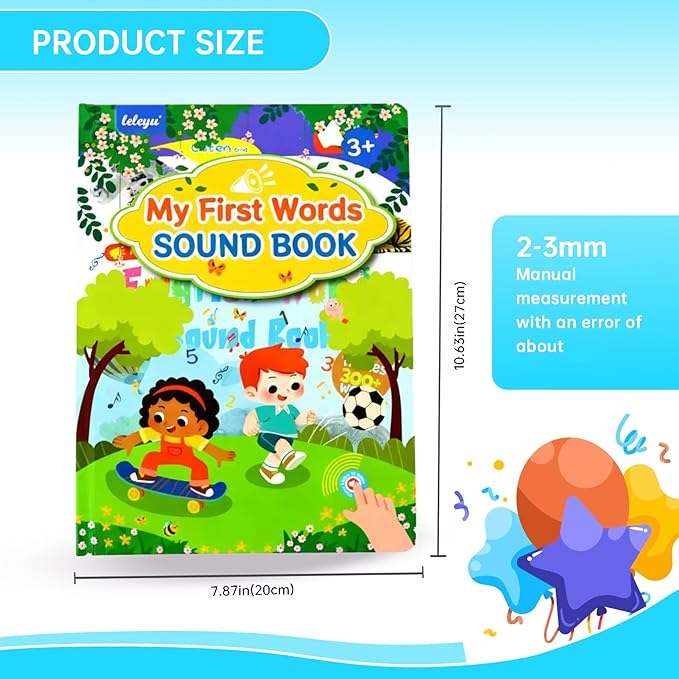 2025 My First Words Sound Book for Kids 3+ | 470+ Fun English Words & Interactive Themes | Talking Toy with Phonics, Games & Story Mode(Scene)