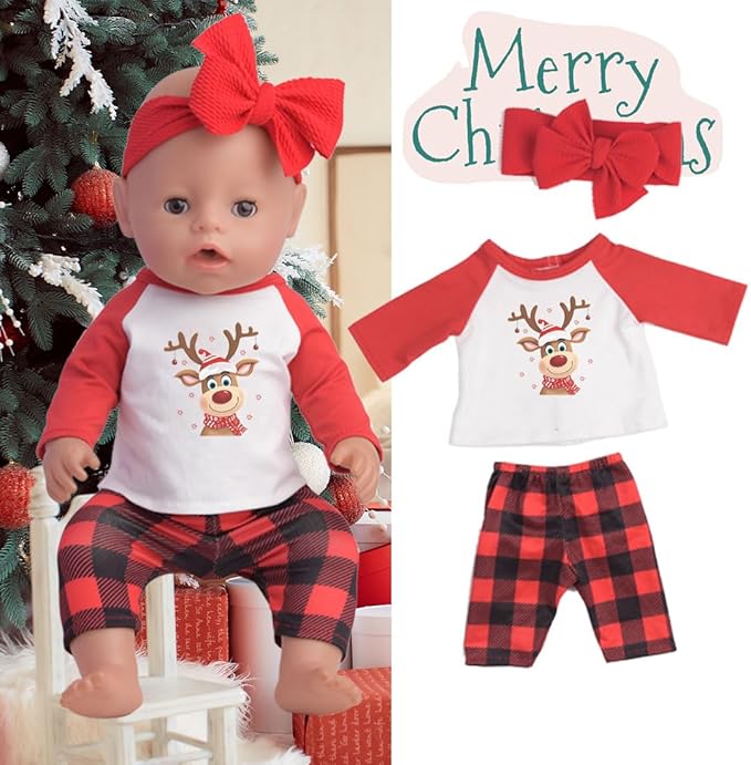 Baby Doll Accessories, 5 Set of Doll Clothes, Dress, Bodysuits Outfits for 15 Inch to 18 Inch Dolls, 15 Inch Baby Dolls, 11 PCs in Total Doll Clothes and Accessories