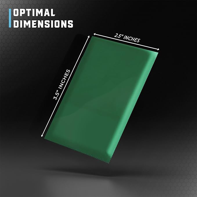 Premium Clear Card Sleeves, 100ct – Standard Size Penny Sleeves for Pokémon, Sports Cards, Baseball, Football, and Collectible Trading Cards – Acid-Free, PVC-Free, Durable Protection, Green