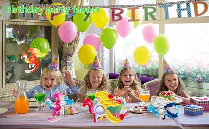 24 packs Dragon Bulk Mini pop Fidget Gift for Holiday Boys and Girls Kids Party Favors Supplies and Classroom Students Prize