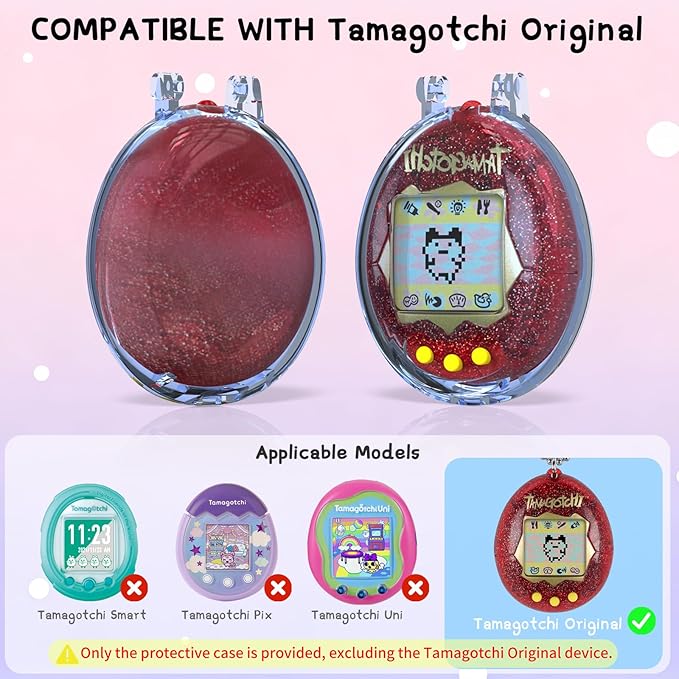Case for Tamagotchi Original, Transparent Cover Case Compatible with Tamagotchi Original Electronic Pet Accessories, Drop - Resistant & Scratch-Proof