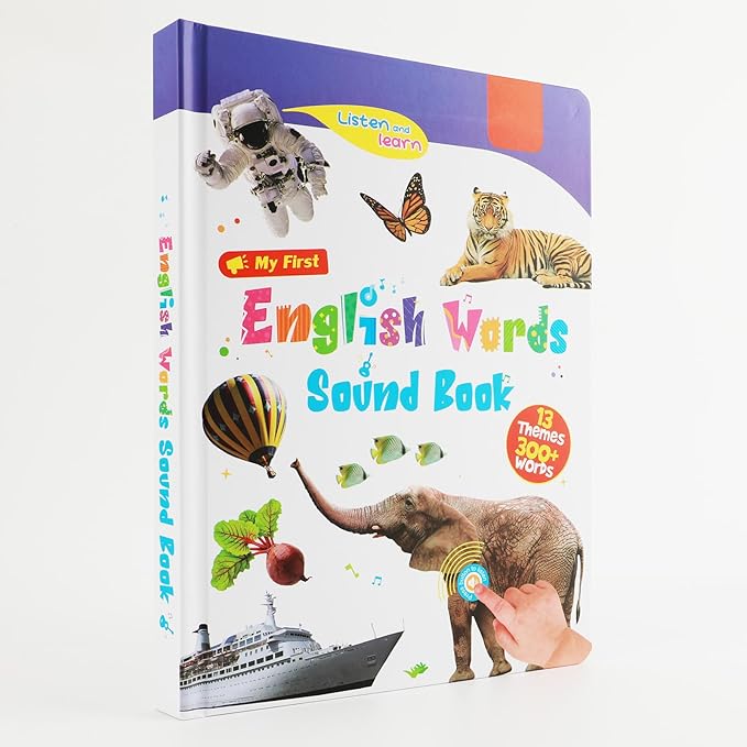 First English Words Sound Book for Kids - My First English Sound Book with Speak and Spell Feature, 13 Themes 300+ Words Picture-Audio Books for Kids