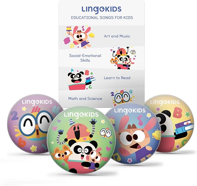 StoryShield, Lingokids Screen-Free Audio Storytelling Disks Educational Bundle Featuring Elliot, Babybot, Cowy and Billy