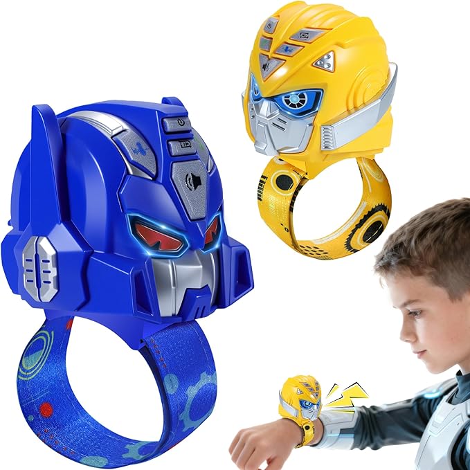 Vvinca Transform Toys Walkie Talkies for Kids 2 Pack - Toys 3-12 Year Old Boy Birthday Gift for Kids, Robots Walkie Talkies Adjustable Strap Voice-Changing Clear Sound Camping Outdoor Games