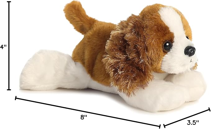 Aurora® Adorable Mini Flopsie™ Charles™ Stuffed Animal - Playful Ease - Timeless Companions - Brown 8 Inches