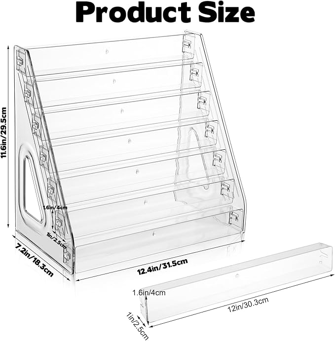 7 Layers Mini Brand Organizer Acrylic Mini Brand Storage Case for Mini Brands Collector Toys Large Capacity Display Rack Display Case for Miniature Collectibles(Mini Brand are Not Included)