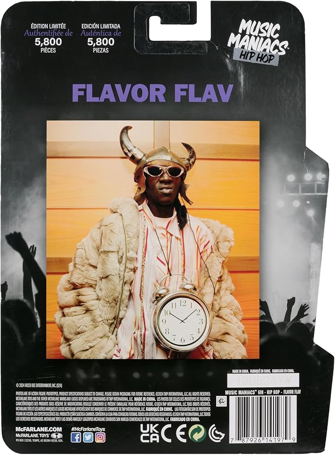 McFarlane Toys - Music Maniacs Hip Hop Flavor Flav 6in Action Figure