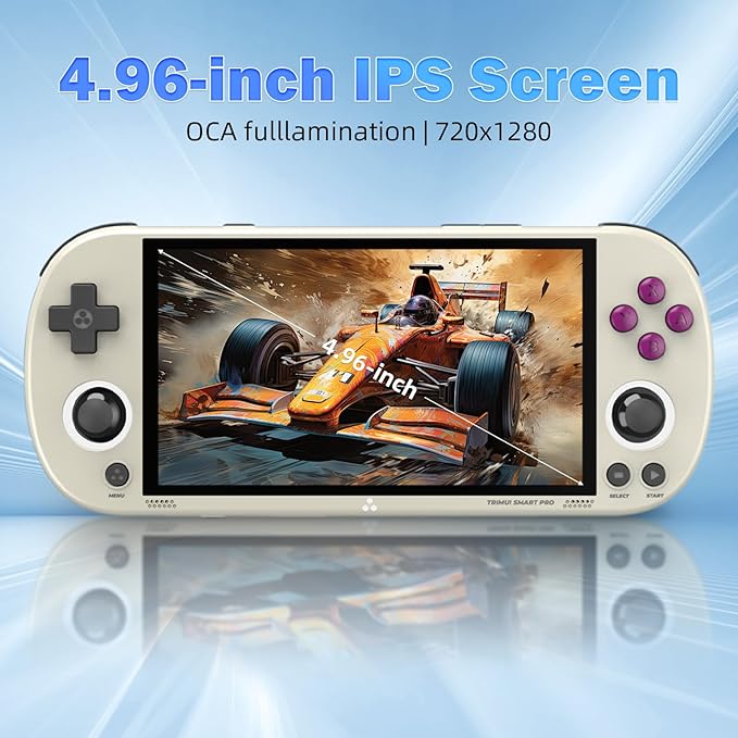 Trimui Smart Pro Retro Handheld Gaming Console Video Gaming Console Trimui Smart Pro Retro Portable Game Console Emulator Dual Joystick Design 4.96 inch 720x1280 IPS Screen 5000mAh 64G TF Card Gary