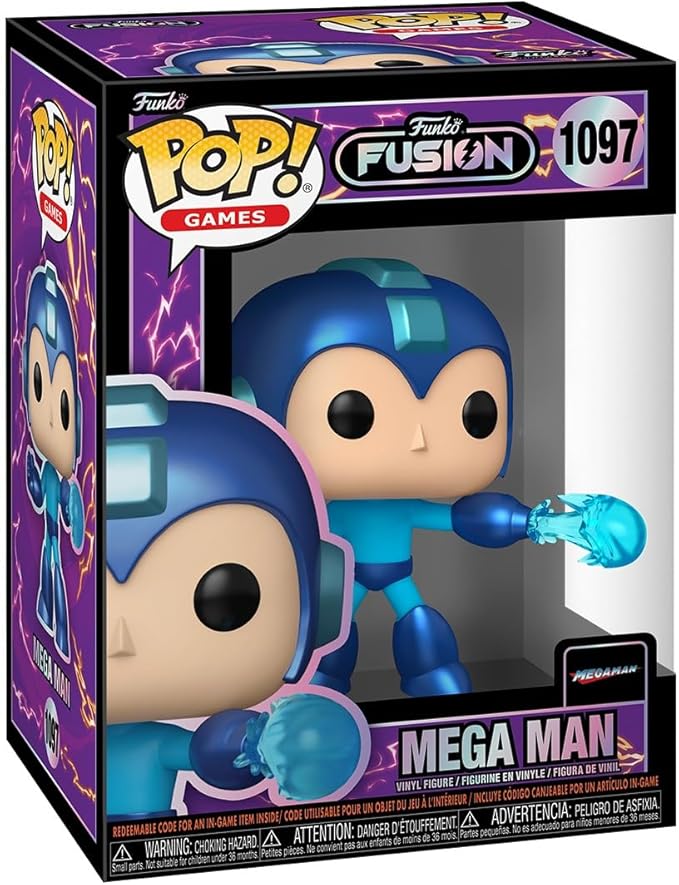 Funko Pop! Games: Fusion - Megaman - Mega Man - 1/6 Odds for Rare Chase Variant Fusion - Collectable Vinyl Figure - Gift Idea - Official Merchandise - Toys for Kids & Adults