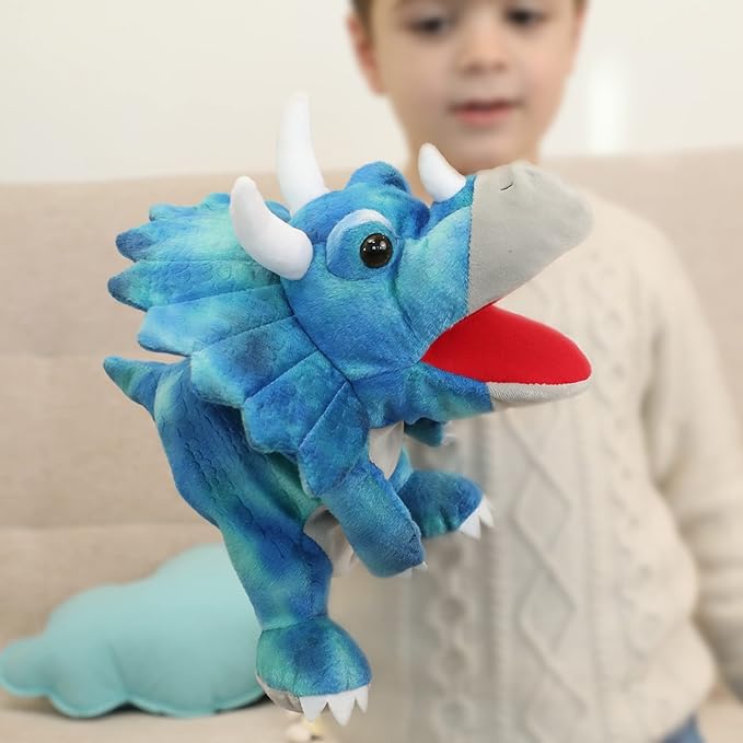 Dinosaur Hand Puppets for Kids, Hand Puppet Dinosaur Toys Puppets Dinosaur Plush Puppet Stuffed Puppet Story Toys Finger Puppets Dinosaur Toys for Kids