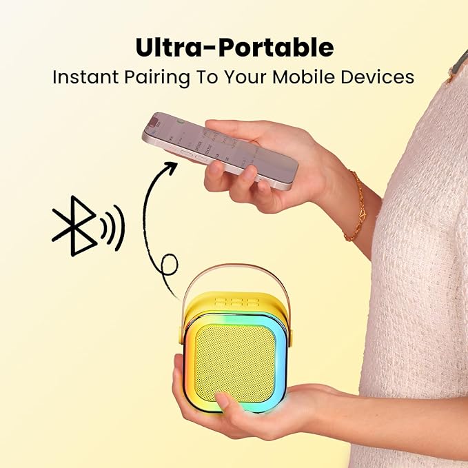 Mini Karaoke Machine for Kids, 2026 TOP Toys Birthday Gifts Ideas for Girls Ages 4, 5, 6, 7, 8, 9, 10, 12+ Years Old, Portable MP3 Player with 2 Wireless Mics for Family Home Party