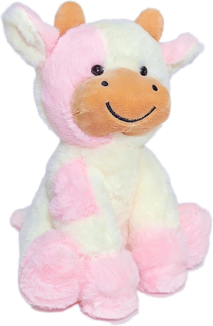 9 inches Cow Stuffed Animal Soft Plush Cute Cow Doll for Boys Girls (Pink Cow)