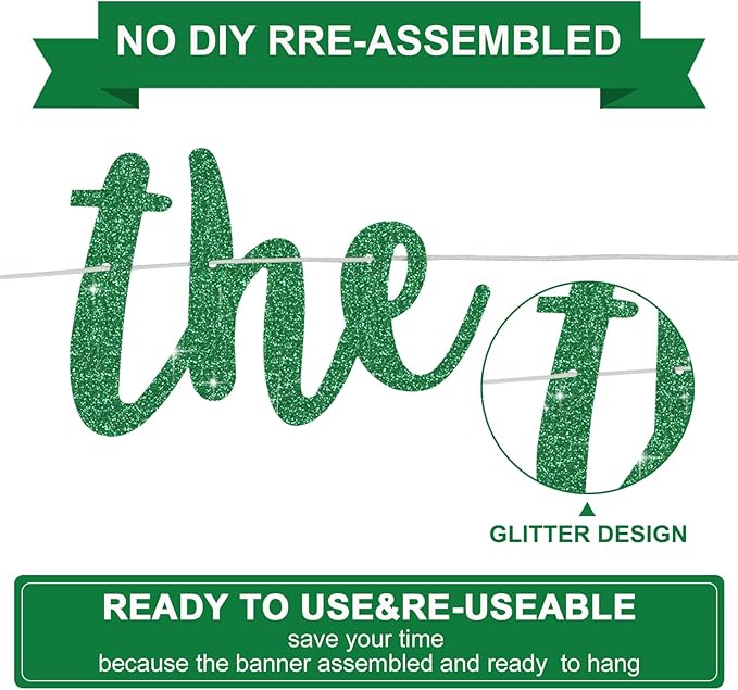 BEISHIDA The Beginning of A New Chapter Banner, Farewell party decorations,Graduation Sign 2026 Banner,Happy retirement Supplies,Going away party Sign Garland,Graduation banner Glitter Green