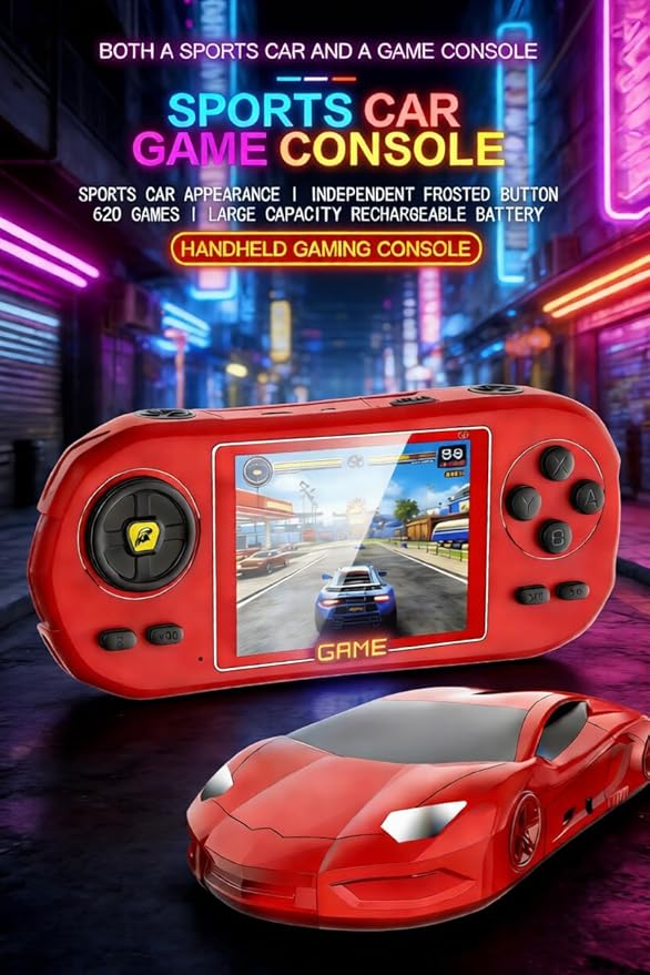 Handheld Game Console Preloaded 300 Retro Video Games,Portable Gaming System Rechargeable Battery 3.0" IPS Screen, Mini Arcade Electronic Toy Birthday Present Gifts for Family Friend