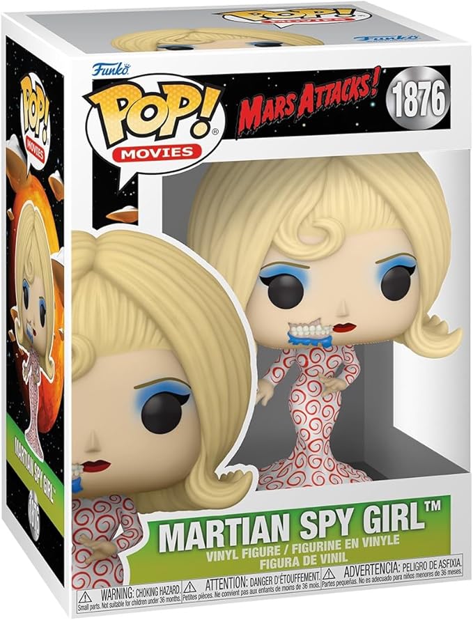 Funko Pop Movies: Mars Attacks - Alien Woman - Martian Spy Girl - Mars Attacks Film - Collectable Vinyl Figure - Gift Idea - Official Merchandise - Toys for Kids & Adults - Sci-Fi Fans