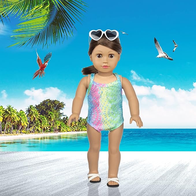 23 Pcs 18 Inch Girl Doll Clothes and Accessories for 18 Inch Doll Dress with Our Generation Dolls Including 10 Complete Sets of Clothing Outfits