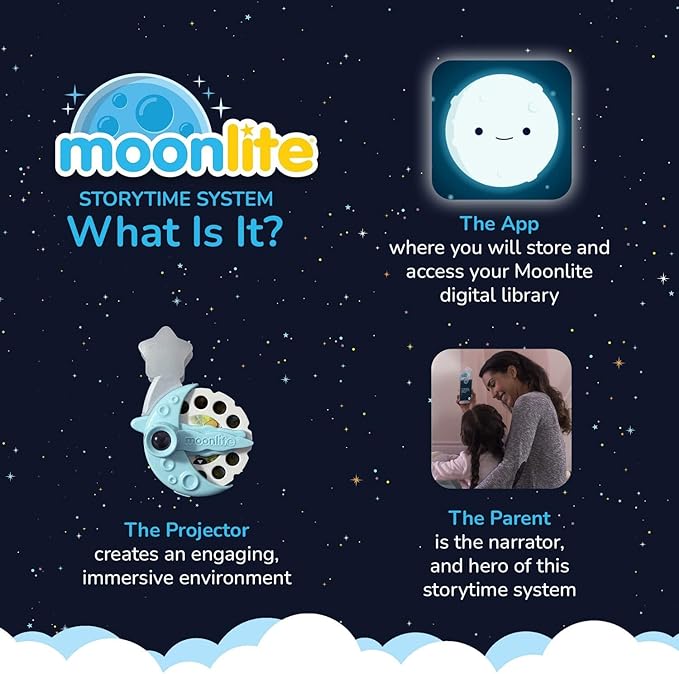 Moonlite Storytime The Ugly Duckling Storybook Reel, A Magical Way to Read Together, Digital Story for Projector, Fun Sound Effects, Toddler Early Learning Toys Gifts for Kids Ages 12 Months and Up