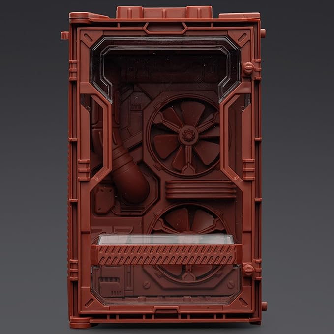 JOYTOY 5'' Display Box,Action Figures Display Case - Individual Soldier Hangar Display Case - Blazing Red A - Dustproof Collectibles Box Ages 15+