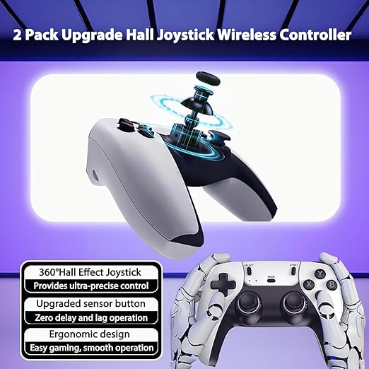 Upgrade M15 Retro Game Stick Pro, 64GB/128GB Storage, Retro Gaming Console with Wireless Controller, Plug & Play for TV PC, Supports Multiple-Open-source Emulator Platform (128, GB)
