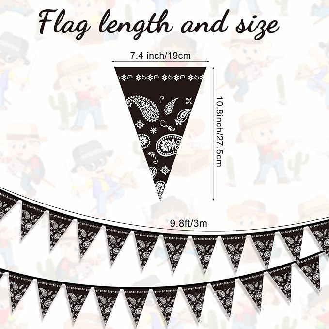 123 Pcs Western Cowboy Party Decorations, Wild West Birthday Decorations Tableware Set, Cups, Plates, Napkins, Banner & Tablecloth for Cowboy Themed Party Ideal for Bbqs, Baby Showers(Black)