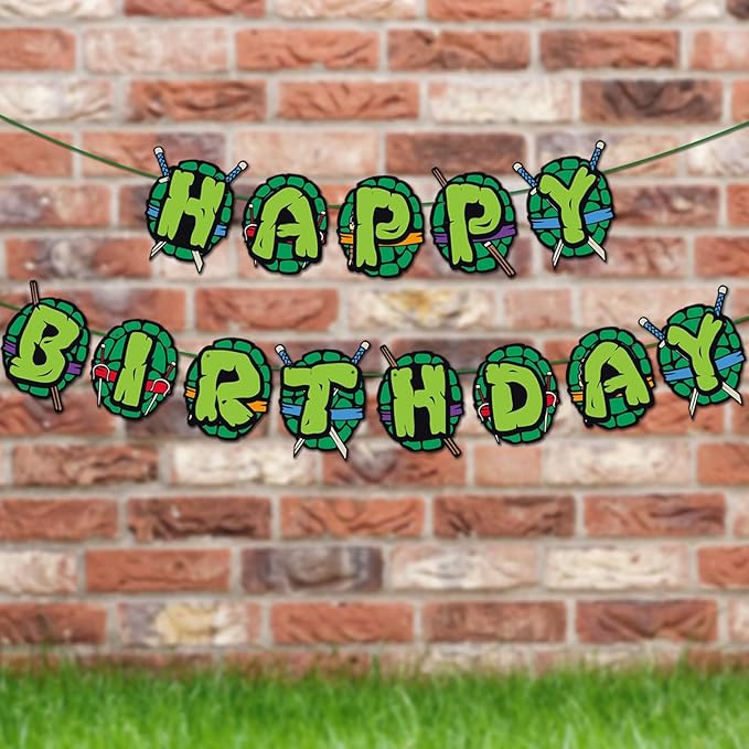 Superhero Happy Birthday Decorations Green American Comics Birthday Party Banner 1st Birthday Party Supplies Favors